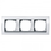 Рамка Gira Event Clear Белый 3 поста цвет вставки Алюминий
