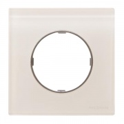 Рамка 1 пост  АВВ SKY Moon, стекло белое (8671 CB)