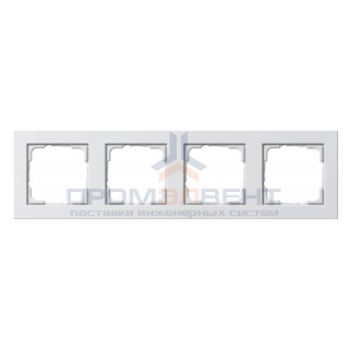 Рамка 4-ая Gira E2 Белый глянцевый