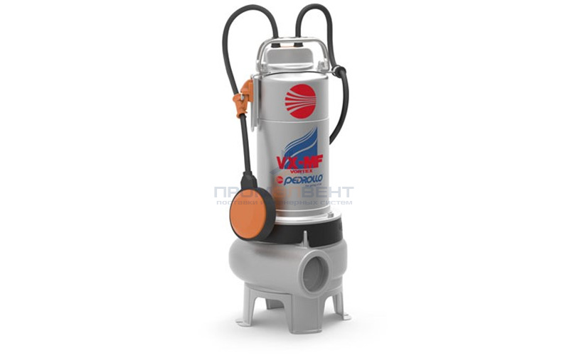 Насос фекальный Pedrollo VXm 10/50-MF - 0,75 кВт (1x230 В, Qmax 550 л/мин, Hmax 8,5м, кабель 10м)