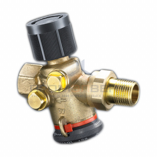 Вентиль балансировочно-регулирующий Oventrop Cocon QTZ - 1/2" (ВР/НР, 30-210 л/ч, без ниппелей)