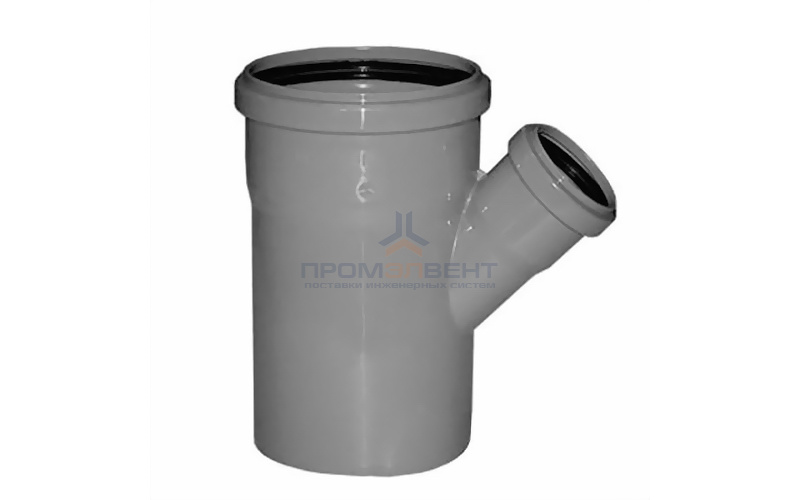 Тройник 67° редукционный для внутренней канализации Valsir - 50 x 40