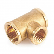 Тройник латунный резьбовой переходной STOUT (ВР) - 1" x 3/4" x 1"