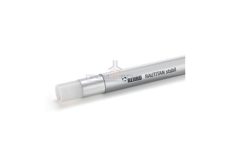 Труба из сшитого полиэтилена REHAU RAUTITAN stabil - 25x3.7 (PE-Xc/AI/PE, PN10, 95°C, отрезок 10 м.)
