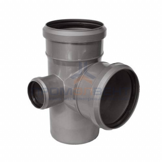 Крестовина с уменьшенным проходом слева СИНИКОН Standart - 110 x 50 (для внутренней канализации)