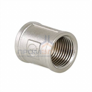 Муфта VALTEC VTr.270 - 1"1/2 (резьбовая, латунь никелированная)