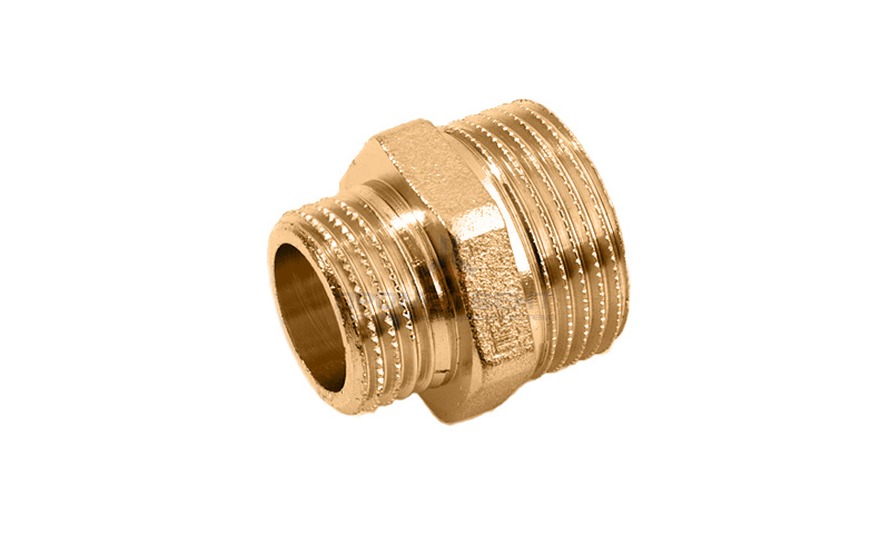 Ниппель латунный резьбовой переходной STOUT - 1/2