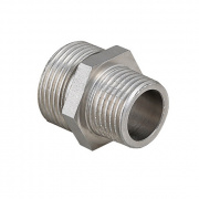 Ниппель латунный резьбовой переходной STOUT - 3/4" x 3/8" (никелированный)