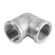 Отвод 90° латунный резьбовой равнопроходный STOUT (ВР/ВР) - 1/2" (никелированный)