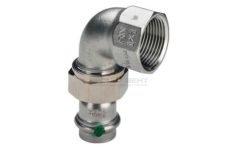 Отвод 90° разъемный Viega Sanpress Inox 2355 - 22 x 3/4