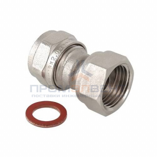 Переход на накидную гайку VALTEC VTm.322 - 16 x 1/2" (винтовой, для металлопластиковых труб)