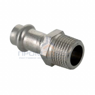 Переход на наружную резьбу VALTEC VTi.901 - 18 x 1/2" (прессовой, для труб из нержавеющей стали)