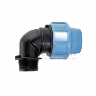 Переход на наружную резьбу угловой UNIDELTA 1008 - 20 x 3/4" (для труб ПНД, резьба пластиковая)