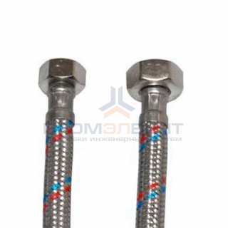 Подводка для воды гибкая Industrias Mateu (Гайка/Гайка) - 1/2" x 3/8" (длина 600 мм)