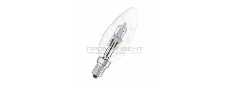 Лампа галогенная свеча витая Osram 64543 BW PRO 46W (60W) 230V E14 700lm 2000h d35x104mm
