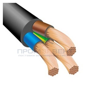 Провод ПВСнг(А)-LS 3х2,5 черный малодымный ("ЭКЗ" Электрокабель Кольчугинский Завод)