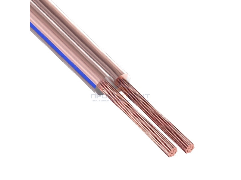 Кабель акустический 2х0,35 Rexant BLUELINE прозрачный