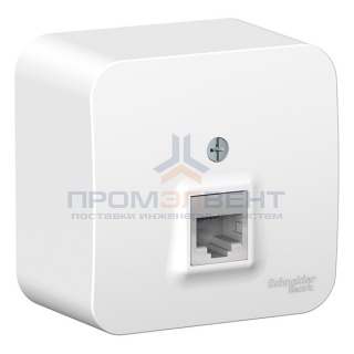 Розетка телефонная RJ11 Blanca Schneider Electric белая изол.пластина