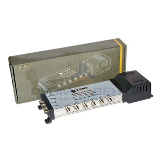 Мультисвитч 5 х 6 LANS 5 входов (4 SAT + 1 TV), 6 выходов, активный, встроенный блок питания