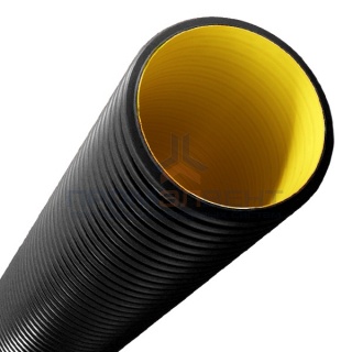 Труба жесткая двустенная для кабельной канализации DKC, (6кПа) д200мм, цвет черный [уп.6м]