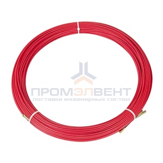 Кабельная протяжка стеклопруток d3,5мм, 70м красная, (мини УЗК в бухте)
