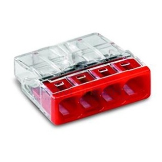 Клеммник WAGO 4 (одножильных) х 0,5-2,5 мм2 24A Cu [уп. 100шт]