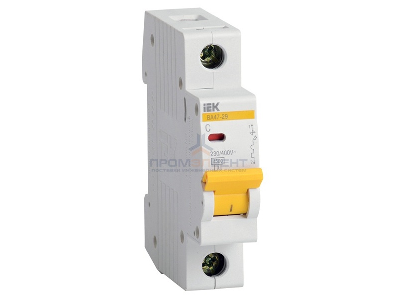 Автоматический выключатель ВА47-29 1Р 40А 4,5кА характеристика С ИЭК (автомат)