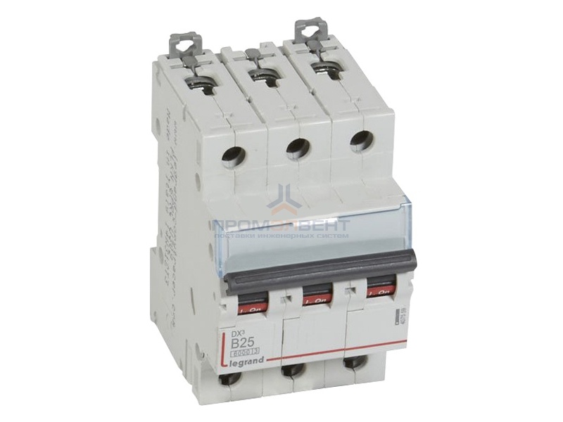 Автоматический выключатель Legrand DX3 3П B25A 6000/10kA (автомат)