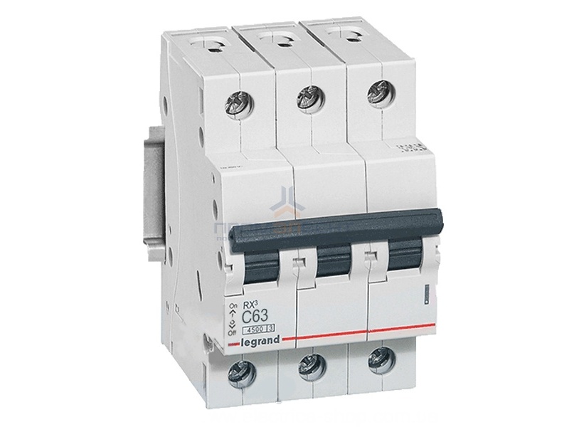 Автоматический выключатель Legrand RX3 3П 63A 4,5кА C (автомат)