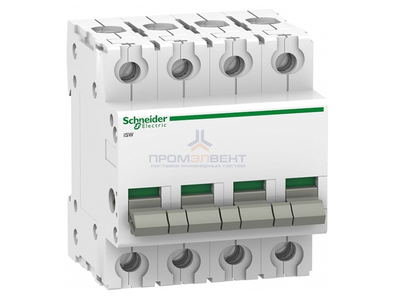 Выключател нагрузки iSW Acti 9 Schneider Electric 4П 63A (модульный рубильник)