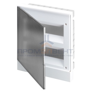 ABB Basic E Бокс в нишу 24М серая прозрачная дверь (c клеммами)