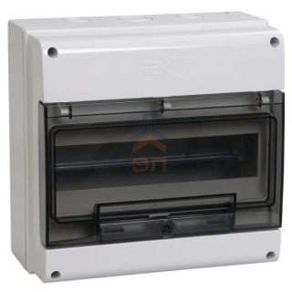 Щит влагозащищенный КМПн-12 IP66 на 12 модулей навесной пластиковый с прозрачной дверкой ИЭК