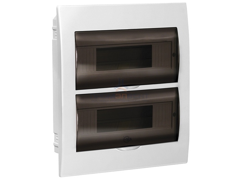 Бокс ЩРВ-П-24 на 24 модуля встраиваемый пластиковый с прозрачной дверкой IP40 ИЭК