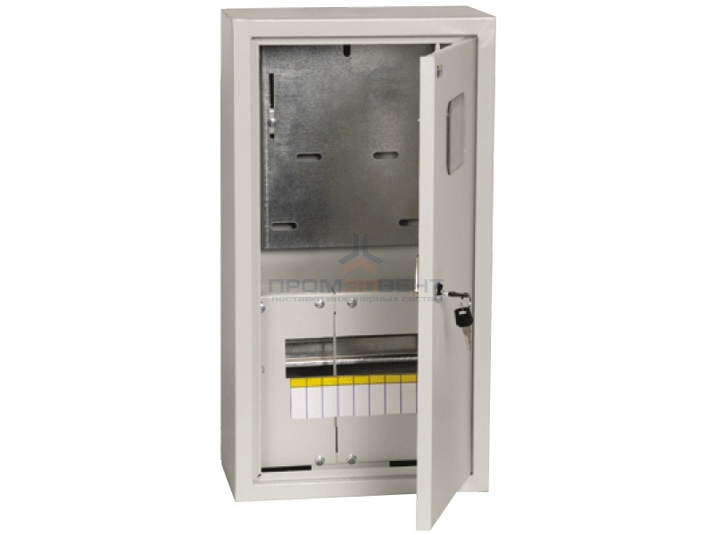 Щит металлический ЩУРн-3/9зо-1 36 УХЛ3 IP31 на 3-х фазный счетчик и 9 модулей навесной ИЭК